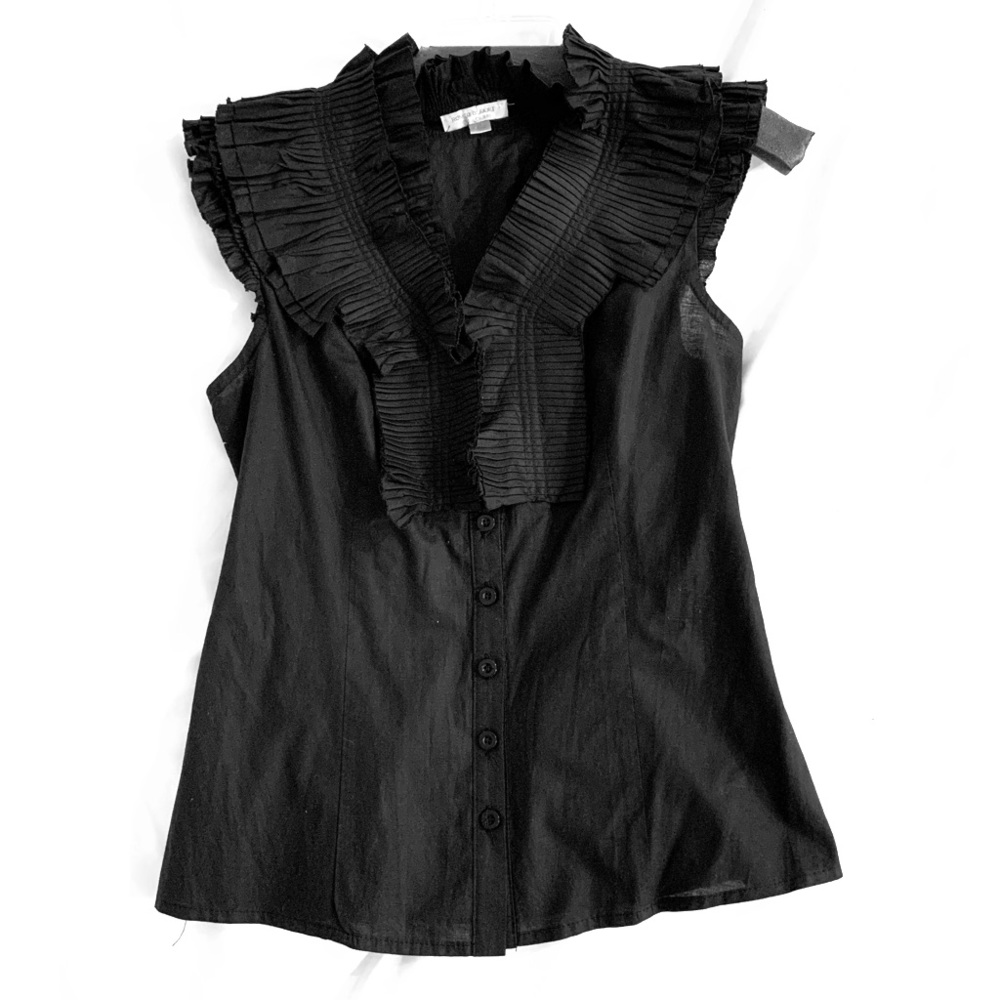 Romeo&Juliet Couture Black Ruffle Buttoned Shirt